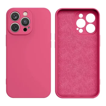 Silikoninis dėklas telefonui iPhone 14 Plus, fuksijų spalva