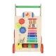 Medinė lavinamoji stumdoma vaikštynė Case 68064, 6-in-1