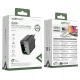 Sieninis įkroviklis Acefast A106 GaN PD 45W USB-C USB-A, juodas