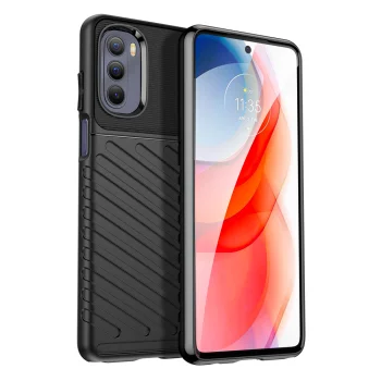 Thunder Case lankstus dėklas telefonui Motorola Moto G Stylus 2022, juodas