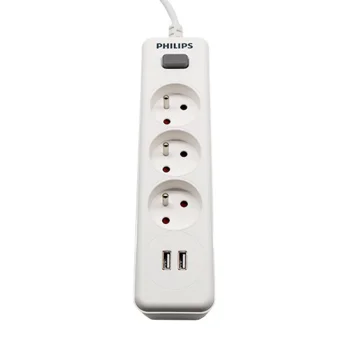 Ilgintuvas Philips SPN3032WA/60, 3 lizdai + 2 USB, 2m, baltas