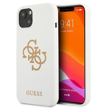 Guess iPhone 13 mini White Silicone 4G Logo Case