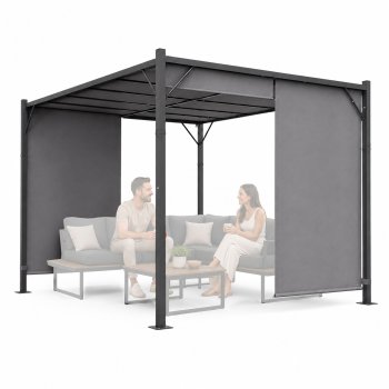 MultiGarden sodo pergola 3x4 m su plieniniu rėmu, pilka