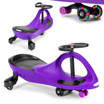 Ecotoys YM-SW-1 Kids Gravity Ride-On Car with LED Wheels, Purple