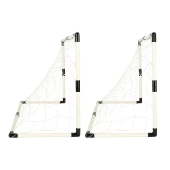 Vaikiški futbolo vartai (2 vnt.) su kamuoliais ir pompa, 95x70x50 cm