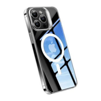 Dėklas Torras UPRO Lstand Clear-Mag telefonui iPhone 15, skaidrus