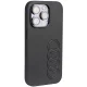 Audi Synthetic Leather dėklas telefonui iPhone 14 Pro 6.1\", juodas