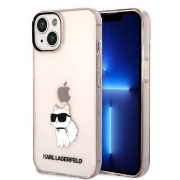 Karl Lagerfeld Ikonik Choupette Case for iPhone 14 Plus Pink