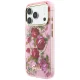Guess IML Glitter Blossom Roses dėklas iPhone 17 Pro / 18 Pro, rausvas