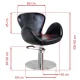 Gabbiano Amsterdam Hairdressing Chair, Black