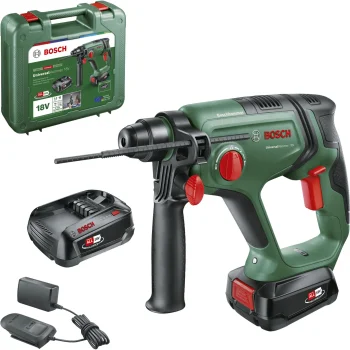 Akumuliatorinis perforatorius Bosch UniversalHammer 18V, 2x 2.5 Ah, 2.0 J, SDS-plus