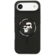 Karl Lagerfeld Silicone Karl&Choupette Ring MagSafe dėklas iPhone 17 Air - juodas