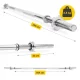Tiesus štangos grifas su sriegiamais užraktais 4FIZJO 180 cm, 25 mm, 6,8 kg, sidabrinis