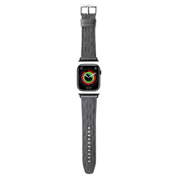 Karl Lagerfeld Saffiano Monogram dirželis Apple Watch 38/40/41mm, sidabrinis