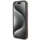Guess dėklas iPhone 15 telefonui Grip Stand 4G Triangle Strass, rudas
