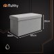 Ruhhy Folding Storage Ottoman, 60x30x30 cm, Grey