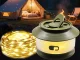 Rechargeable Camping LED Lamp with 20m String Light, Warm Light