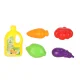 Kids sink with accessories, running water, kettle, induction hob, XXL, blue
