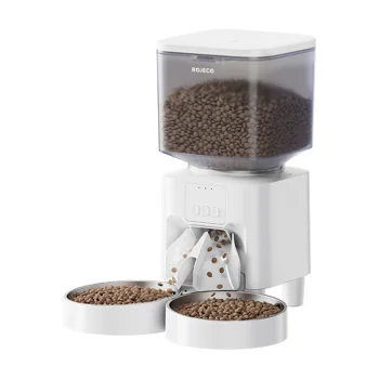 Rojeco Smart Automatic Pet Feeder 4.5L - Dual Bowl WiFi Dispenser