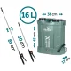 Akumuliatorinis nugarinis purkštuvas Plonos Pl-602, 16L, 12V 8Ah