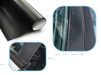 4D anglies pluošto plėvelė Case 130010, 1.52x30m, juoda