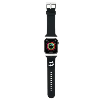 Karl Lagerfeld 3D Rubber Choupette dirželis Apple Watch 38/40/41mm, juodas