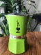 \'\'Bialetti RAINBOW\'\' Pot Espresso Coffee Maker 1 Cup, Green