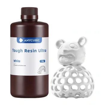 Fotopolimerinė derva 3D spausdintuvams ANYCUBIC Tough Resin Ultra, 1 kg, balta