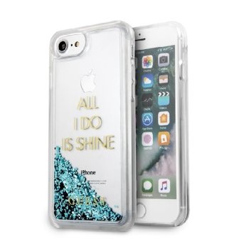 Guess iPhone 6 / 7 / 8 / SE Case Liquid Glitter Party, Blue