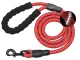 Rope Dog Leash with Foam Handle and Reflective Strip, 120 cm, Red