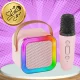 Belaidė „Bluetooth“ karaokė garso kolonėlė su mikrofonu ir RGB