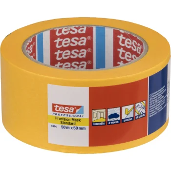 Dažymo juosta Tesa Stand.Prec. 50 m x 50 mm, 04344, geltona