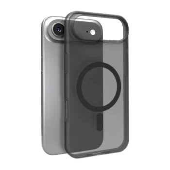Puro Daylight MagSafe dėklas iPhone 17 Air telefonui, pusiau skaidrus juodas