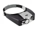 Headband Magnifier with 2 LED Light, 2x 8x Magnification, Black/Gray