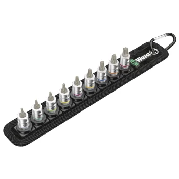 Torx galvučių su antgaliais rinkinys Wera Belt A 3 TORX HF Zyklop 1/4", 9 vnt.