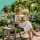 Folding Metal Garden Chair for Patio and Camping 120 kg, Black