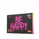Neolia BE HAPPY LED neoninis ženklas, rožinis