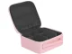 Travel Makeup Organizer Case with Adjustable Dividers, Pink