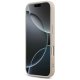 Guess iPhone 17 Pro dėklas Leather 4G Triangle Strass MagSafe, rožinis