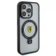 Ferrari dėklas iPhone 15 Pro telefonui su Ring Stand ir MagSafe, skaidrus