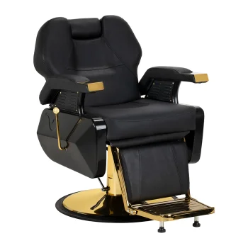 Barber Chair Hair System New York Black with Gold Base