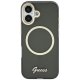 Guess IML Script Metal MagSafe dėklas skirtas iPhone 17 - juodas