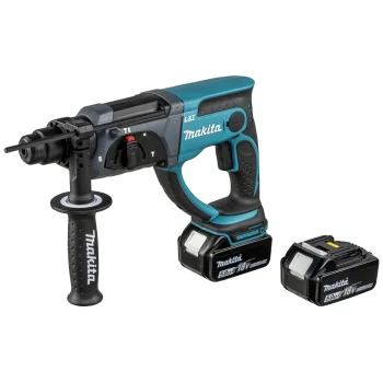 Akumuliatorinis perforatorius Makita DHR202RTJ 18V, 2x 5.0Ah, SDS-Plus