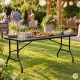 Sulankstomas pobūvių ir sodo stalas MultiGarden 153x70 cm, juodas
