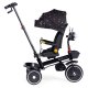 ECOTOYS Kids Tricycle Stroller with 360 Rotating Seat, Black