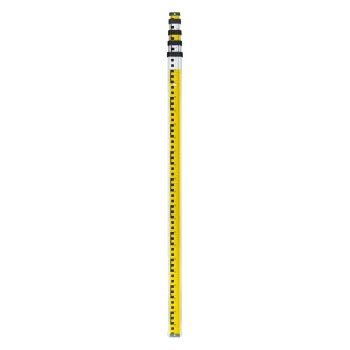 Ermenrich Reel TWR5 Telescopic Levelling Rod Tower Ruler, 5 m, Yellow/Black