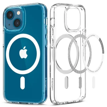 Spigen Ultra Hybrid Mag dėklas, skirtas iPhone 13, baltas