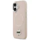 Karl Lagerfeld dėklas iPhone 17 su Choupette Pin MagSafe, rožinis