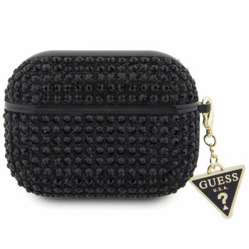 Guess AirPods Pro Case Rhinestone Triangle, Black