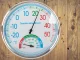 Analog Indoor and Outdoor Thermometer and Hygrometer, 13 cm, White/Silver